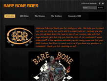 Tablet Screenshot of barebonerides.com